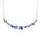 Meisjes 40cm Ketting Sapphire Cluster Necklace 0.22ct Diamond Flower Cluster Pendant